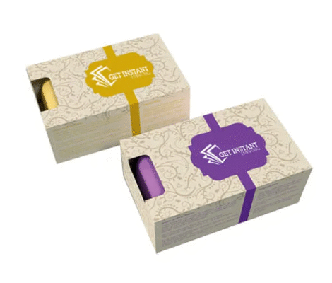 Luxury soap box with embossed logo and foil details.